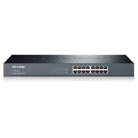 TP-LINK (TL-SG1016) 16-Port Gigabit Unmanaged Rackmount Switch, Steel Case TP-LINK (TL-SG1016) 16-Port Gigabit Unmanaged Rackmount Switch, Steel Case